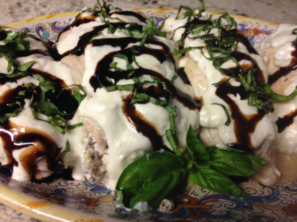 almond ricotta stuffed chicken